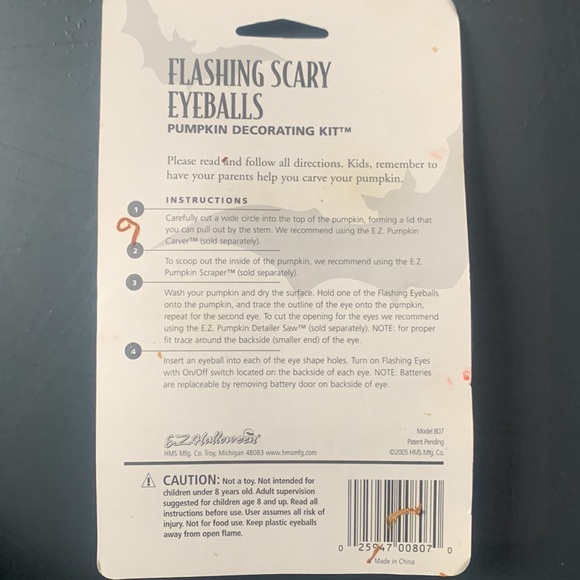 2 Sets Flashing Pumpkin Creepy Scary Eyeballs Halloween Pumpkin Jack O Lantern - Picture 5 of 5